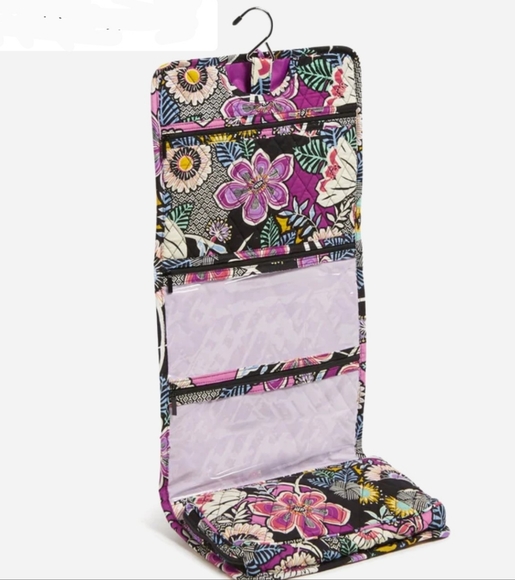 💜Vera Bradley Hanging Organizer and  Travel Blanket In Kauai Floral Print - Picture 3 of 4